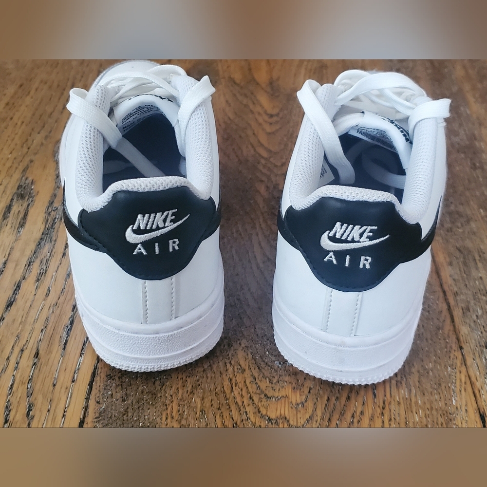 Nike - Boys - Size 4.5Y - Air Force 1 - Low - Athletic Shoes - White/Black - Picture 5 of 9